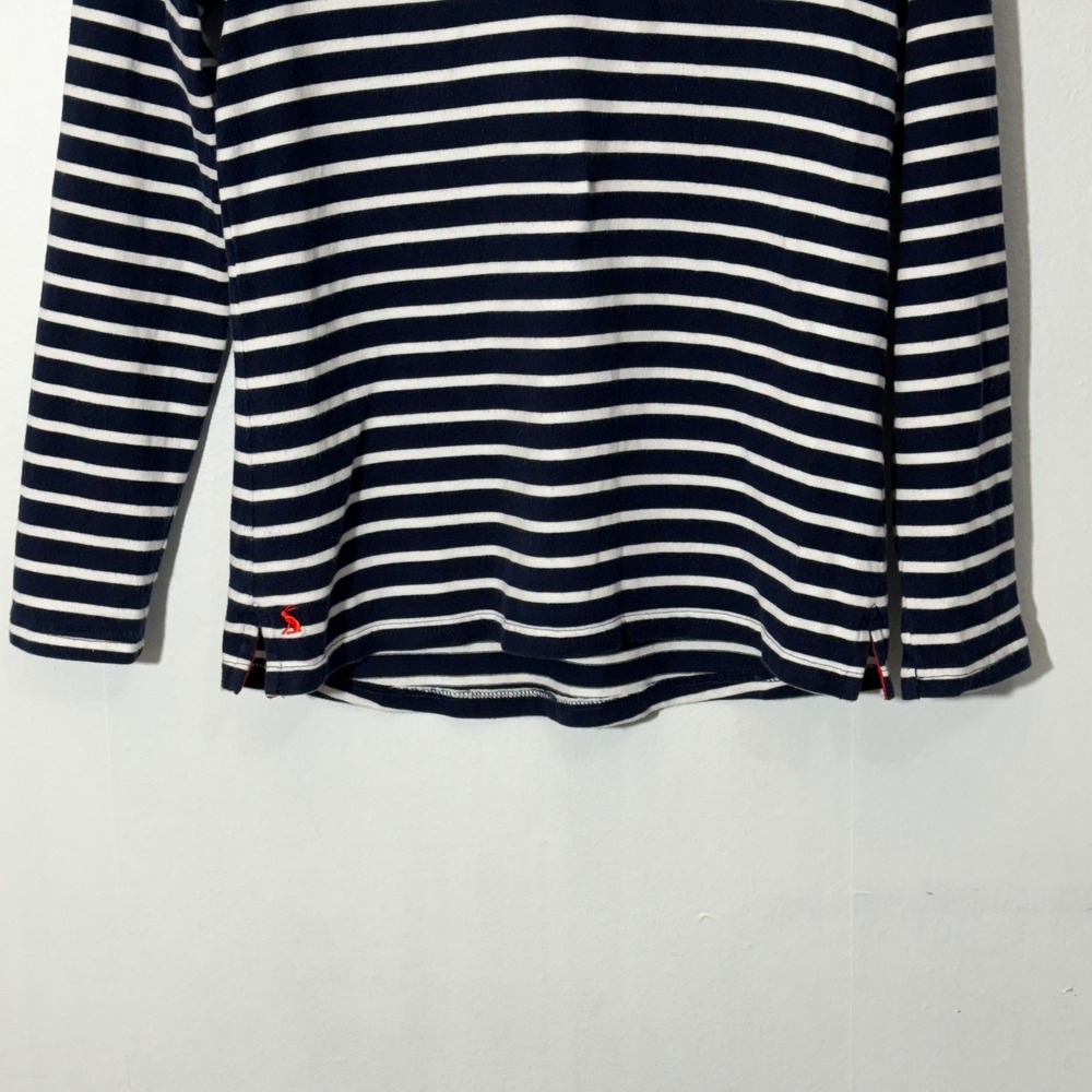 Joules Harbour Notch Neck Breton Striped Blue/White Long Sleeve Shirt US Size 6 - Picture 6 of 16